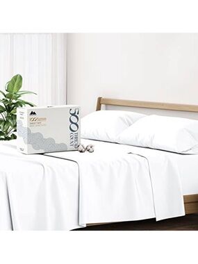 NEW Mayfair Linen 100% Cotton Sheets Queen 4 pc Set. Hotel-Quality